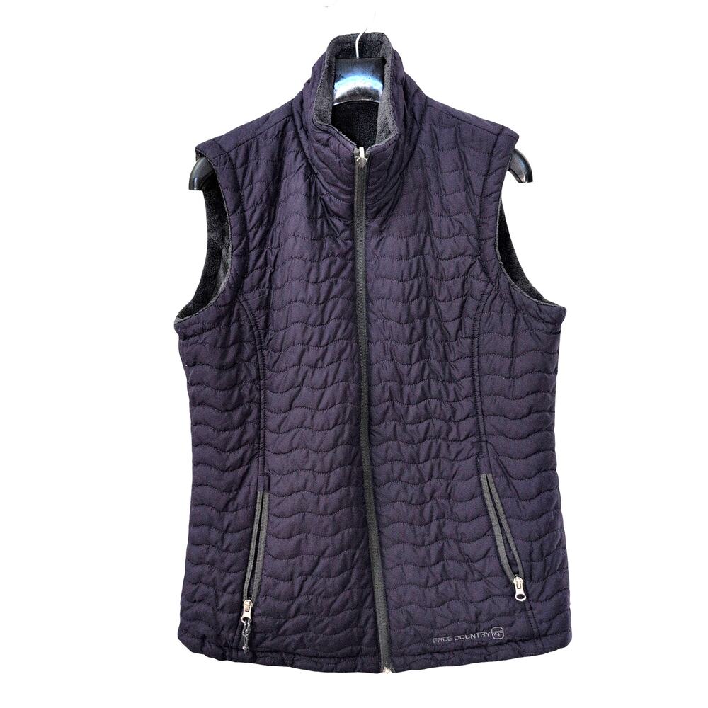Free Country Fleece-Lined Vest Purple Women’s Size Small Full Zip